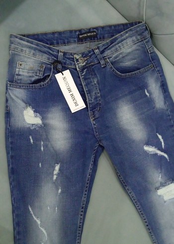 Kadın Mavi Denim Regular Fit Jean kot pantolon - Görsel 2