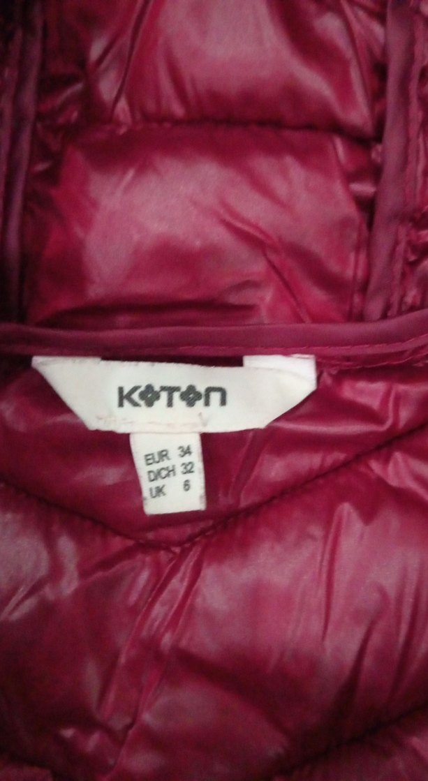 Bordo Parlak Fermuarlı Kadın Kışlık Ceket - Görsel 2