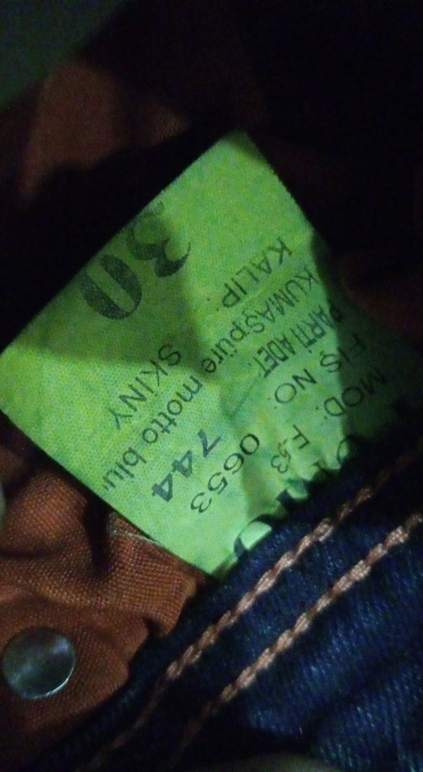 Düğmeli Lacivert Kadın Denim Pantolon - Görsel 3