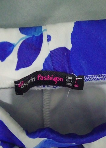 Bohem Mavi Çiçekli Midi Pantolon - Görsel 3