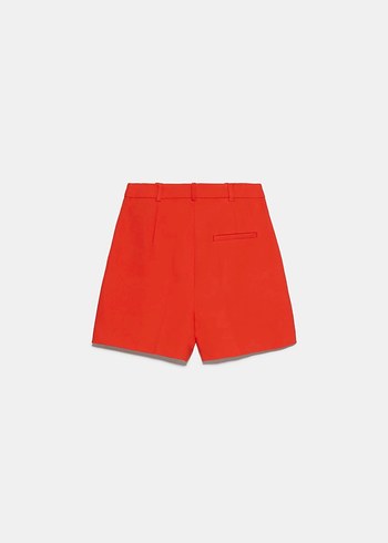 Zara Zara Düğmeli Mercan Bermuda