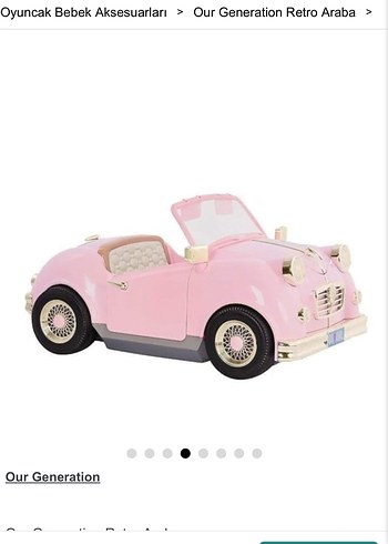 Our Generation Retro Pembe Oyuncak Araba