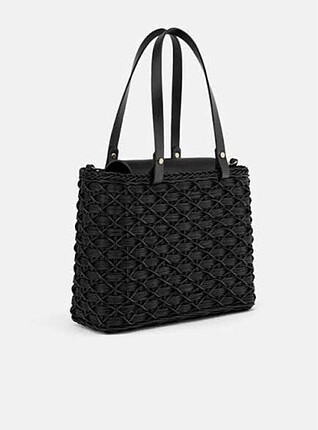 Hasır mini tote çanta
