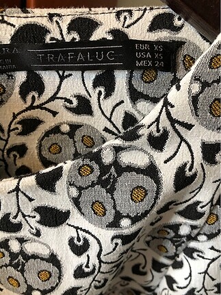 xs Beden Zara Desenli Elbise
