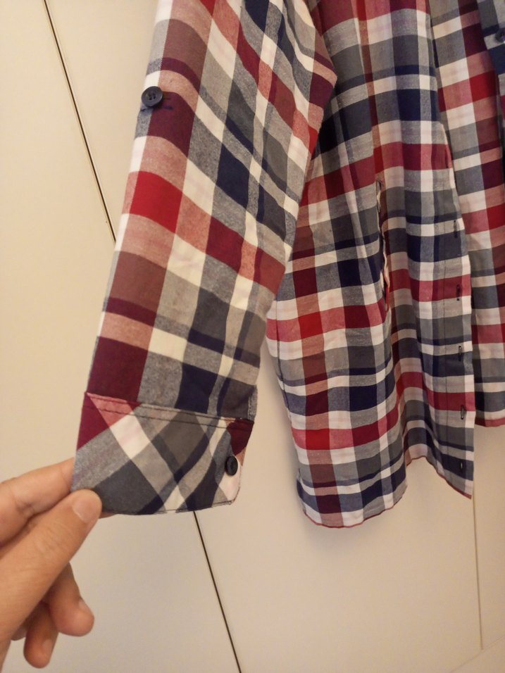 Kadın Çok Renkli Kareli Uzun Kollu Gömlek, Tunik - Görsel 5