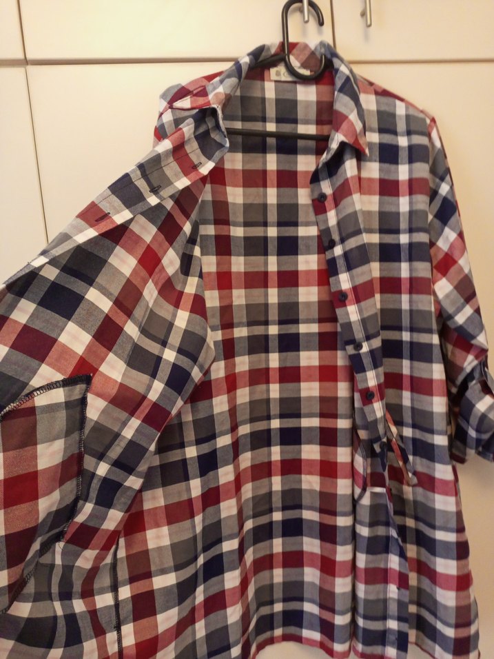 Kadın Çok Renkli Kareli Uzun Kollu Gömlek, Tunik - Görsel 4