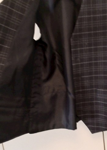 Ekose Desenli Düğmeli Erkek Yelek - Görsel 5