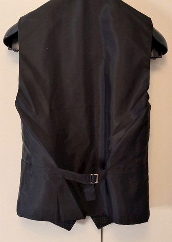 Ekose Desenli Düğmeli Erkek Yelek - Görsel 4