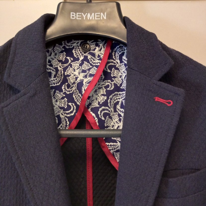 Lacivert Desenli Erkek Takım Elbise - Görsel 2