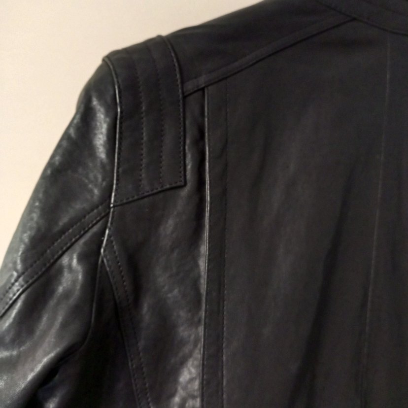 Derimod Siyah Deri Biker Ceket - Görsel 3