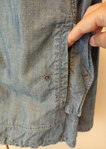 Kapüşonlu Fermuarlı Jean Ceket - Görsel 9