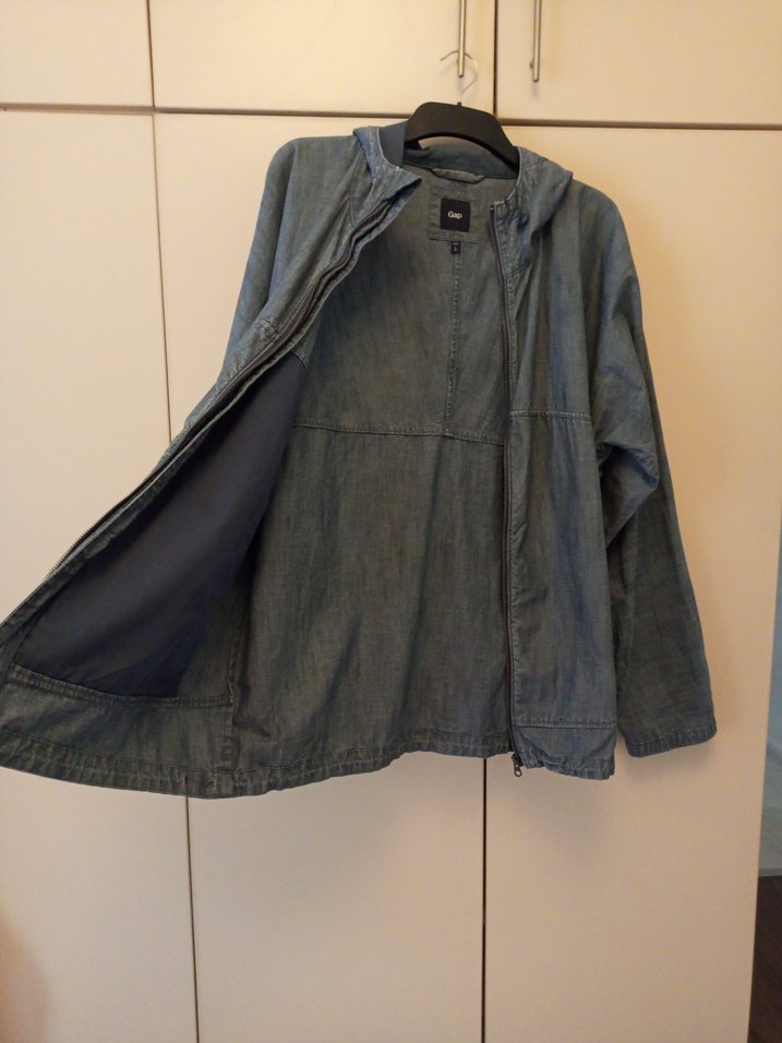 Kapüşonlu Fermuarlı Jean Ceket - Görsel 5