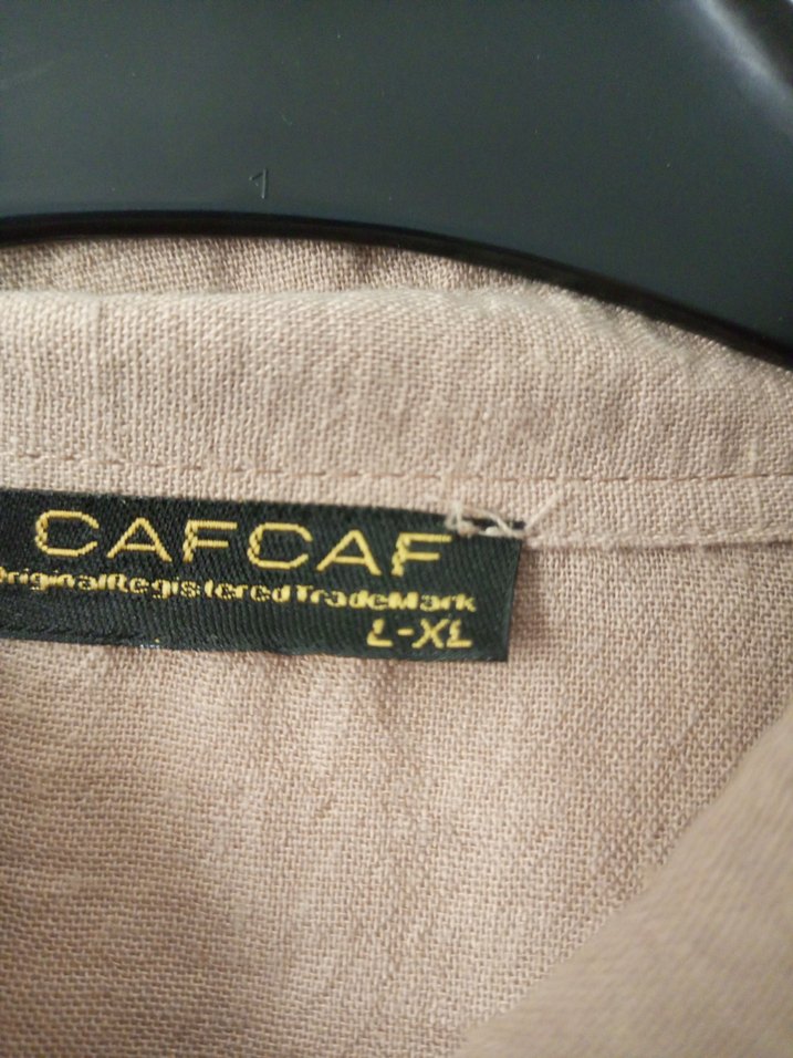 Bej Kadın Uzun Bol Kesim Gömlek Elbise - Görsel 2