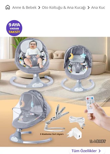 libababy sallanan otomatik Ana kucağı
