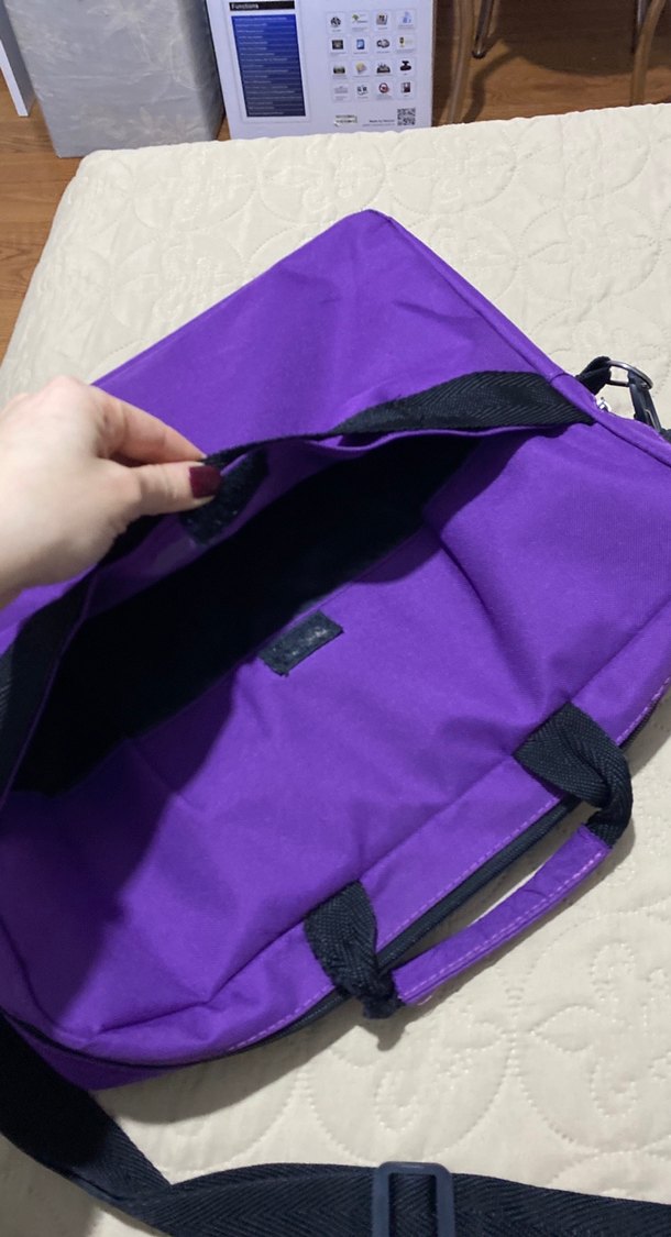 Mor Fermuarlı   Laptop Çantası - Görsel 3