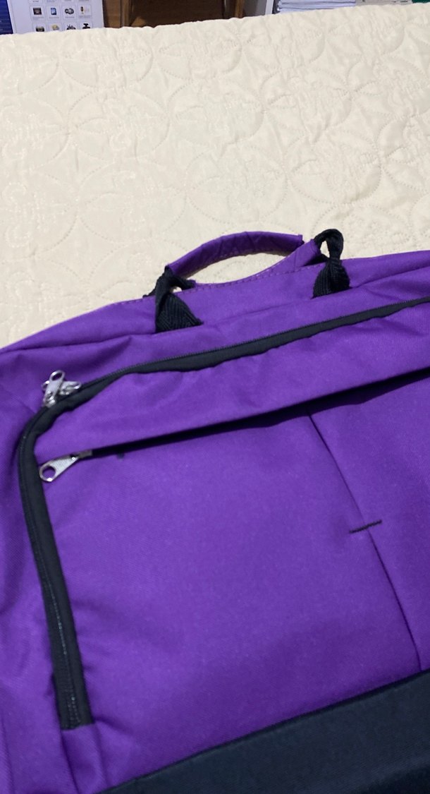 Mor Fermuarlı   Laptop Çantası - Görsel 2