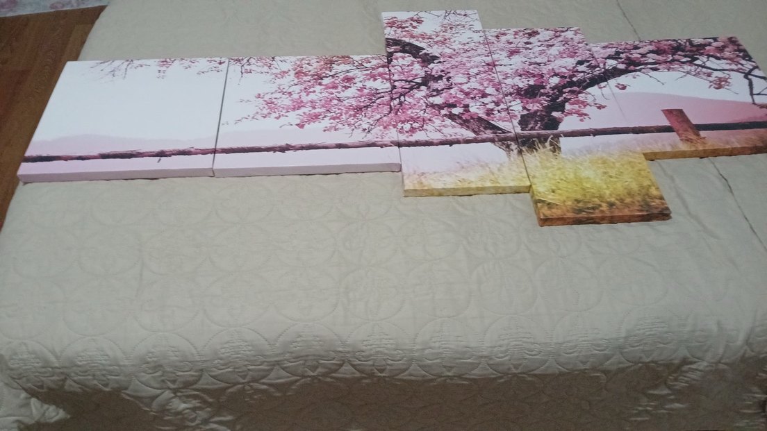 Pembe Çiçekli Pastel Tablo Seti - Görsel 4