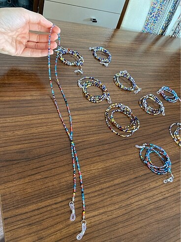 10 adet el emeği gözlük ipi - Görsel 5