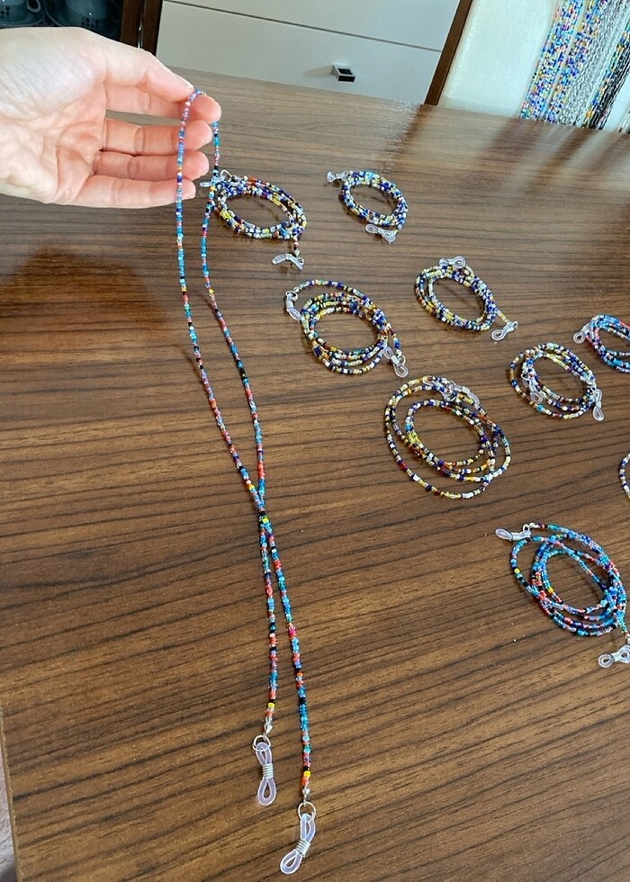 10 adet el emeği gözlük ipi - Görsel 5