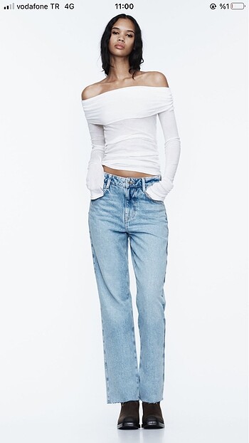 Zara z1975 straight jean kot pantolon