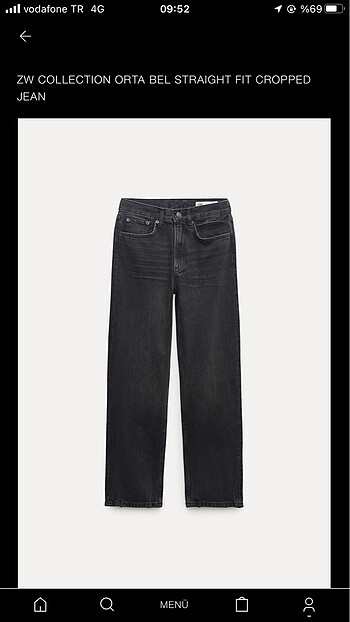 Straight jean mom zara