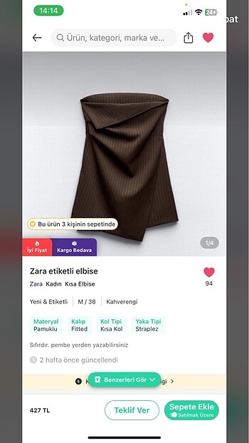 Zara elbise