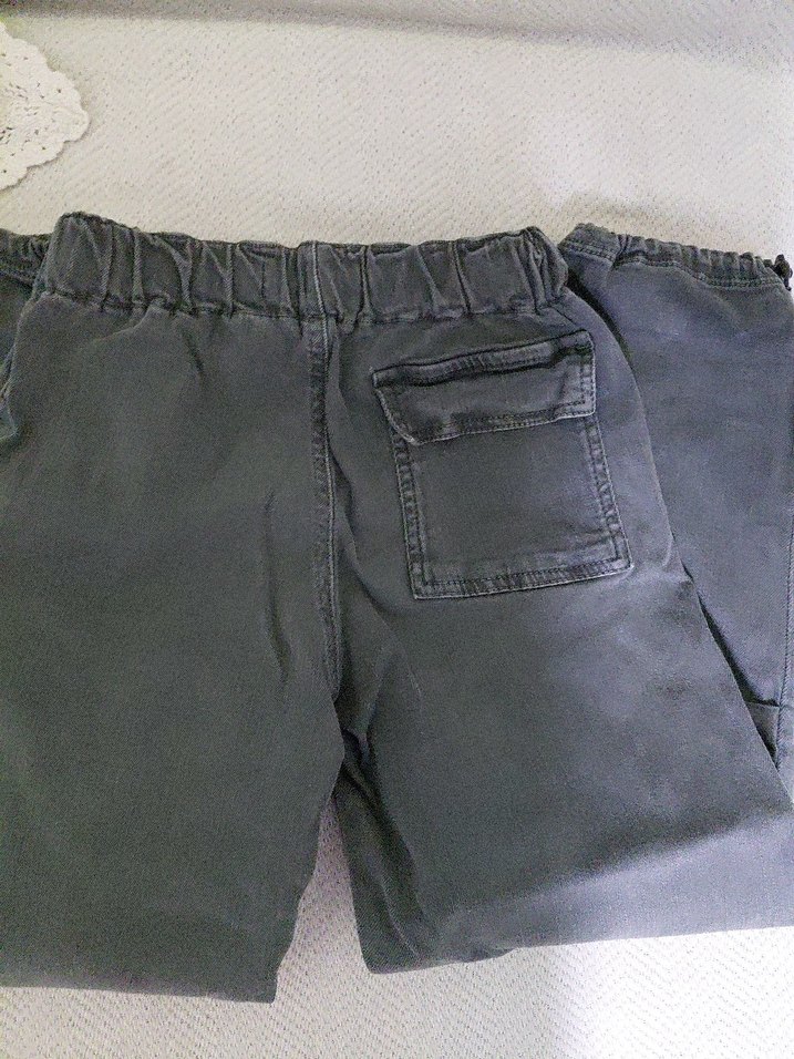 Gri Erkek Çocuk Bol Kesim Kot Pantolon - Görsel 3