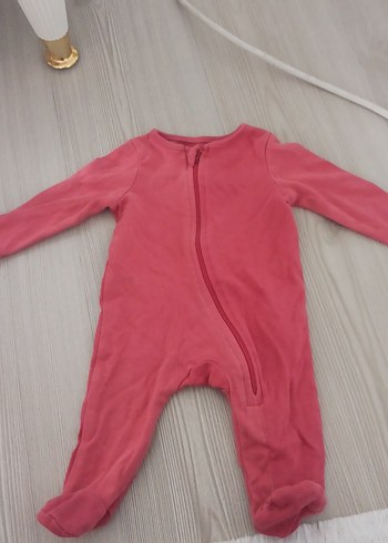 Fermuarlı Pembe Bebek Tulum