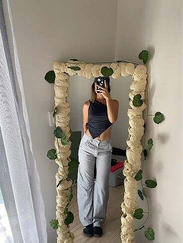 xs Beden PULLANDBEAR GRİ KUMAŞ PANTOLON