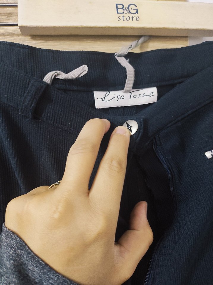 Kadın Lacivert Regular Fit Kumaş Pantolon - Görsel 2