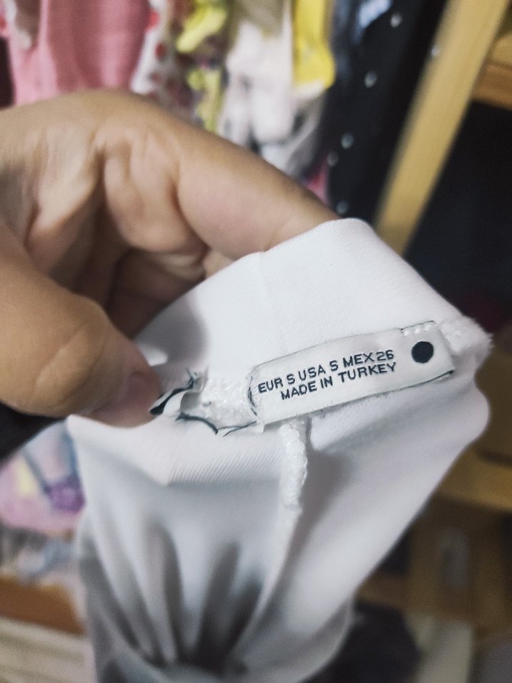 Beyaz Drapeli Uzun pantolon - Görsel 2