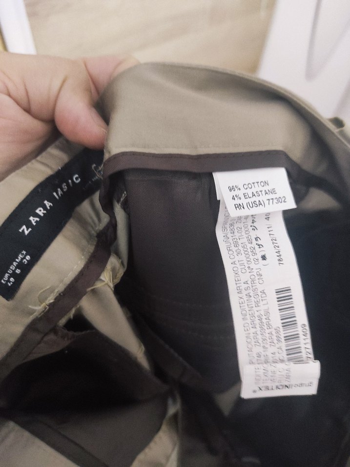 Bej Kadın Keten Kumaş Pantolon - Görsel 2