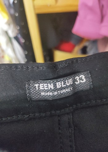 Kadın Siyah Kemerli Normal Kesim Denim Pantolon - Görsel 3