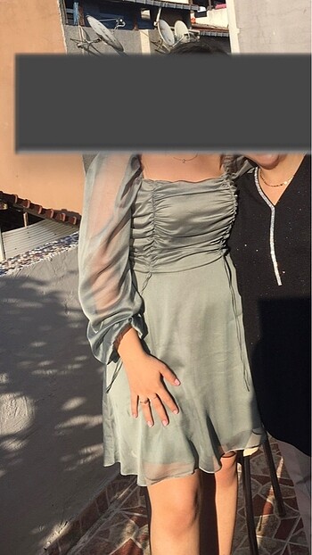 Şifon mezuniyet balo elbise