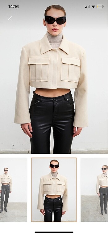 Vatkalı Kaşe Ceket - Görsel 3