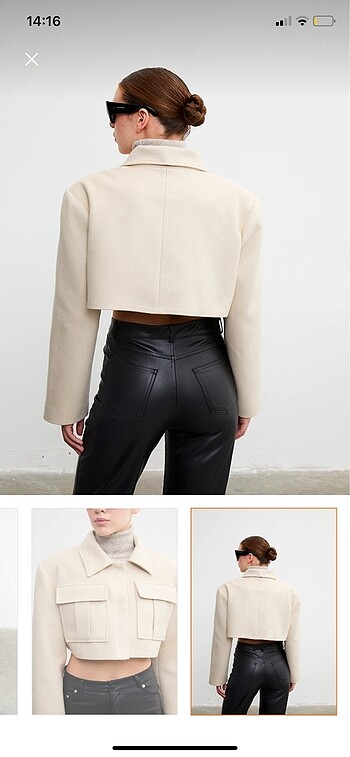 Vatkalı Kaşe Ceket - Görsel 6