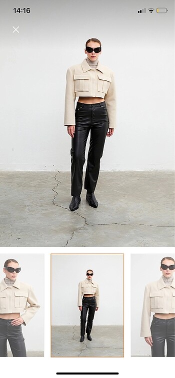 Vatkalı Kaşe Ceket - Görsel 4