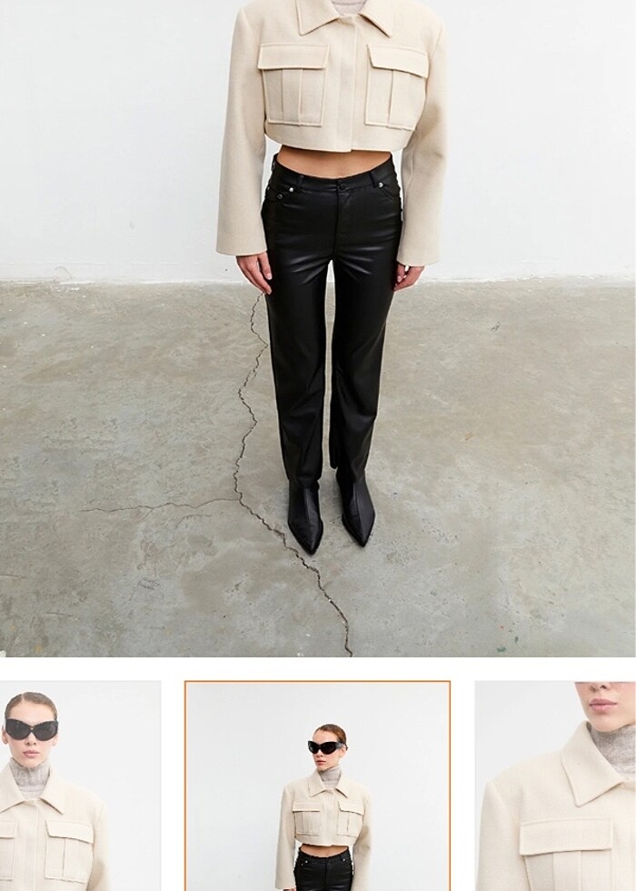 Vatkalı Kaşe Ceket - Görsel 2