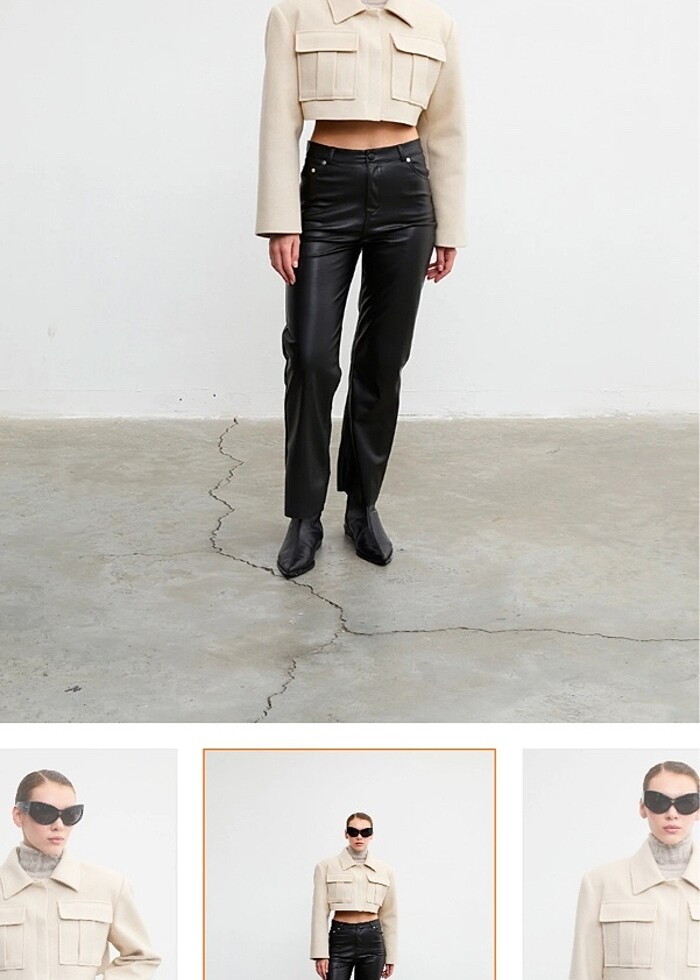 Vatkalı Kaşe Ceket - Görsel 4