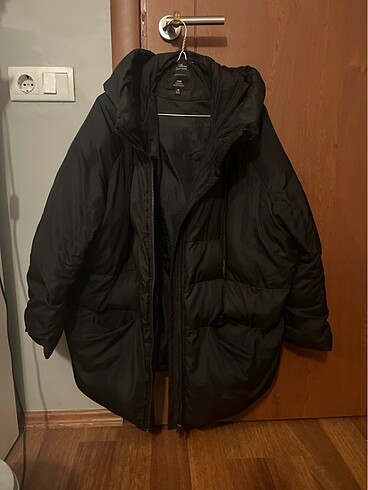 xs Beden Mavi siyah oversize mont
