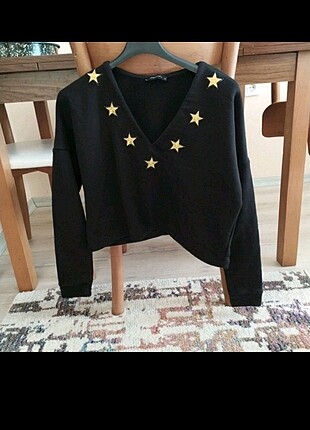 Trendyol Milla marka 34 beden siyah sweatshirt 