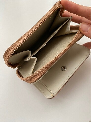 Pembe deri cüzdan (pudra rengi) - Görsel 3