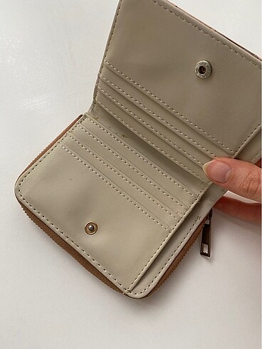 Pembe deri cüzdan (pudra rengi) - Görsel 2