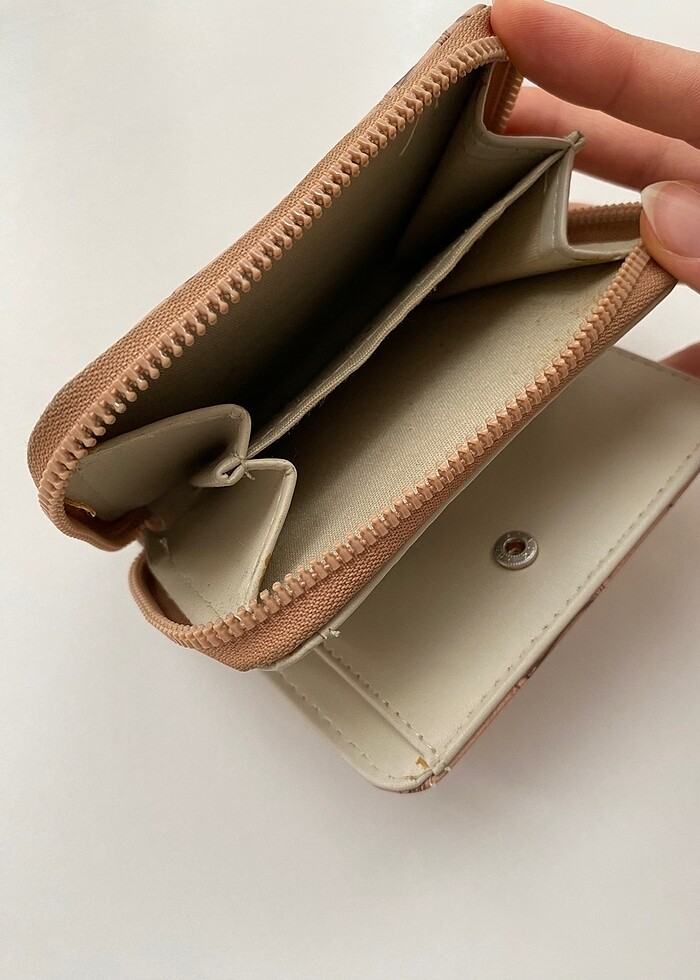 Pembe deri cüzdan (pudra rengi) - Görsel 3