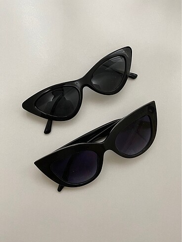 Cat eye siyah güneş gözlüğü ikili set