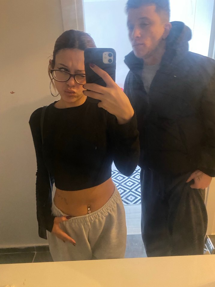 Uzun Kollu Siyah Crop Top - Görsel 3