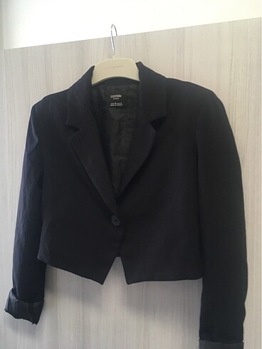 Crop blazer ceket