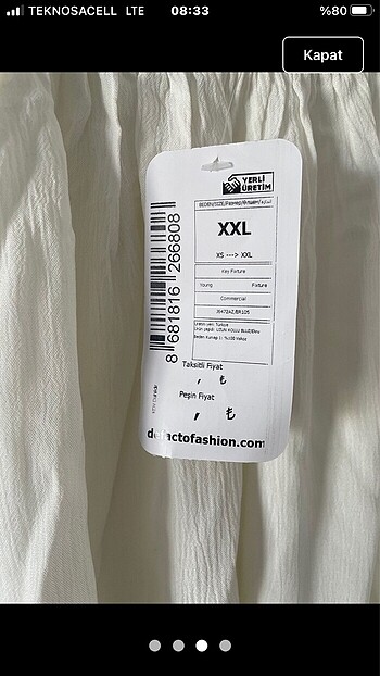 xxl Beden Defacto Bluz