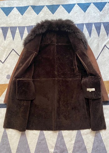 Kahverengi Süet Uzun Kadın Kaban - Görsel 2