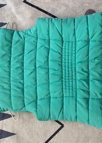 Kız Çocuk Turkuaz Kapüşonlu Fermuarlı Yelek - Görsel 3